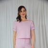 Crop Top W/Sprial Neckline