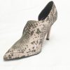 CHIC Faux Snake Pointed Toe D'Orsay booties