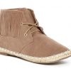 Plush suede with fringe booties