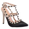 Studded T-Strap Pump