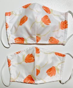 Orange Poppy Face Mask
