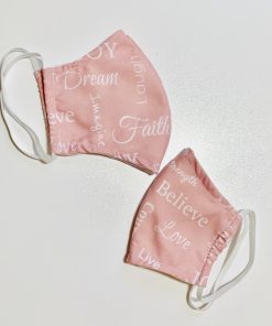 Alternative view of Joyous Pink Face Mask