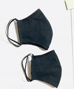 Alternative view of Plain Black Face Mask