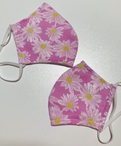 Pink Flower Power Face Mask