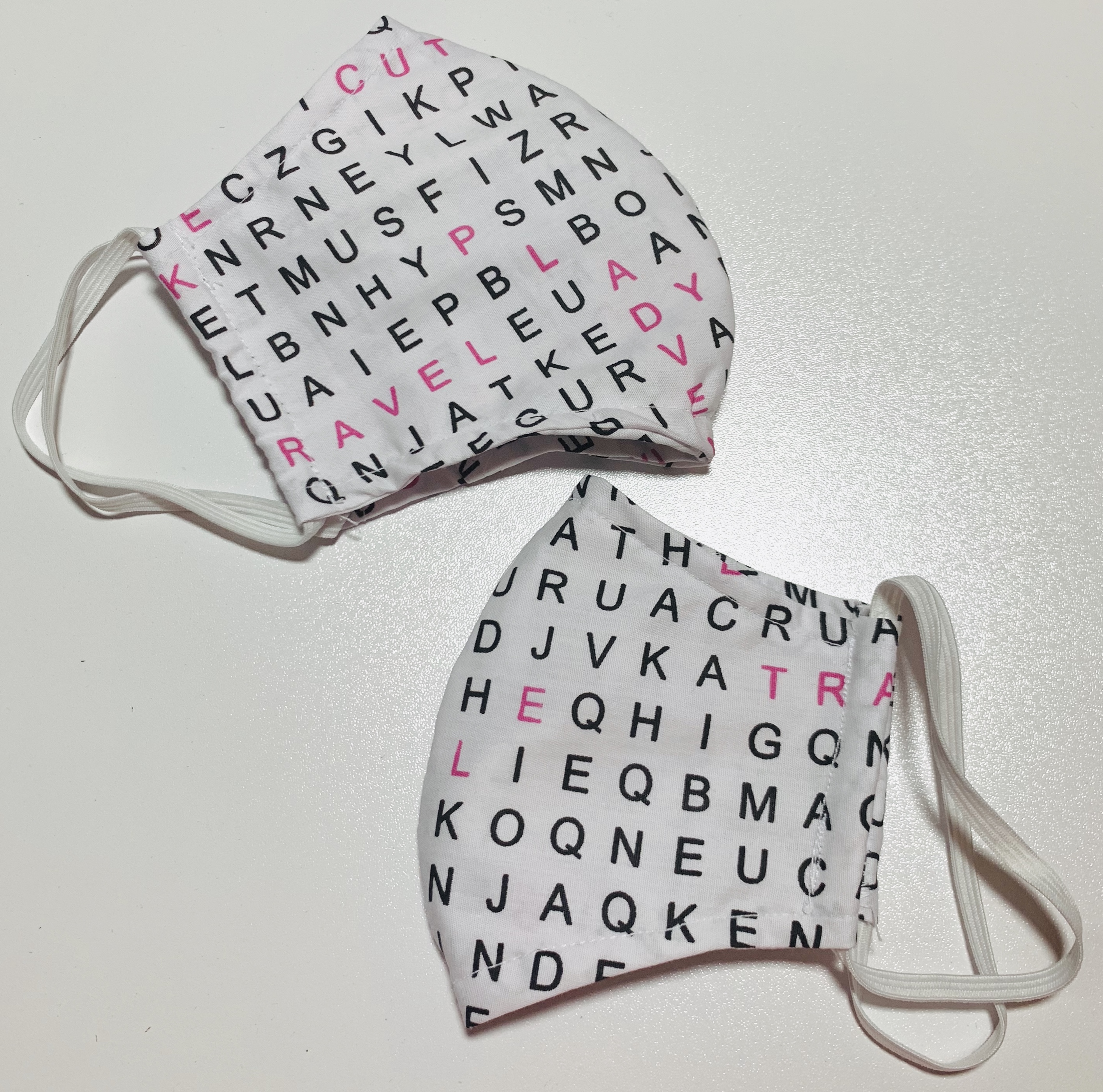 Alphabet White Face Mask - Image 2