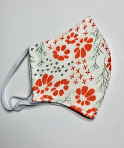 Orange Flower Face Mask