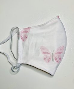 Alternative view of Pink Butterfly Face Mask