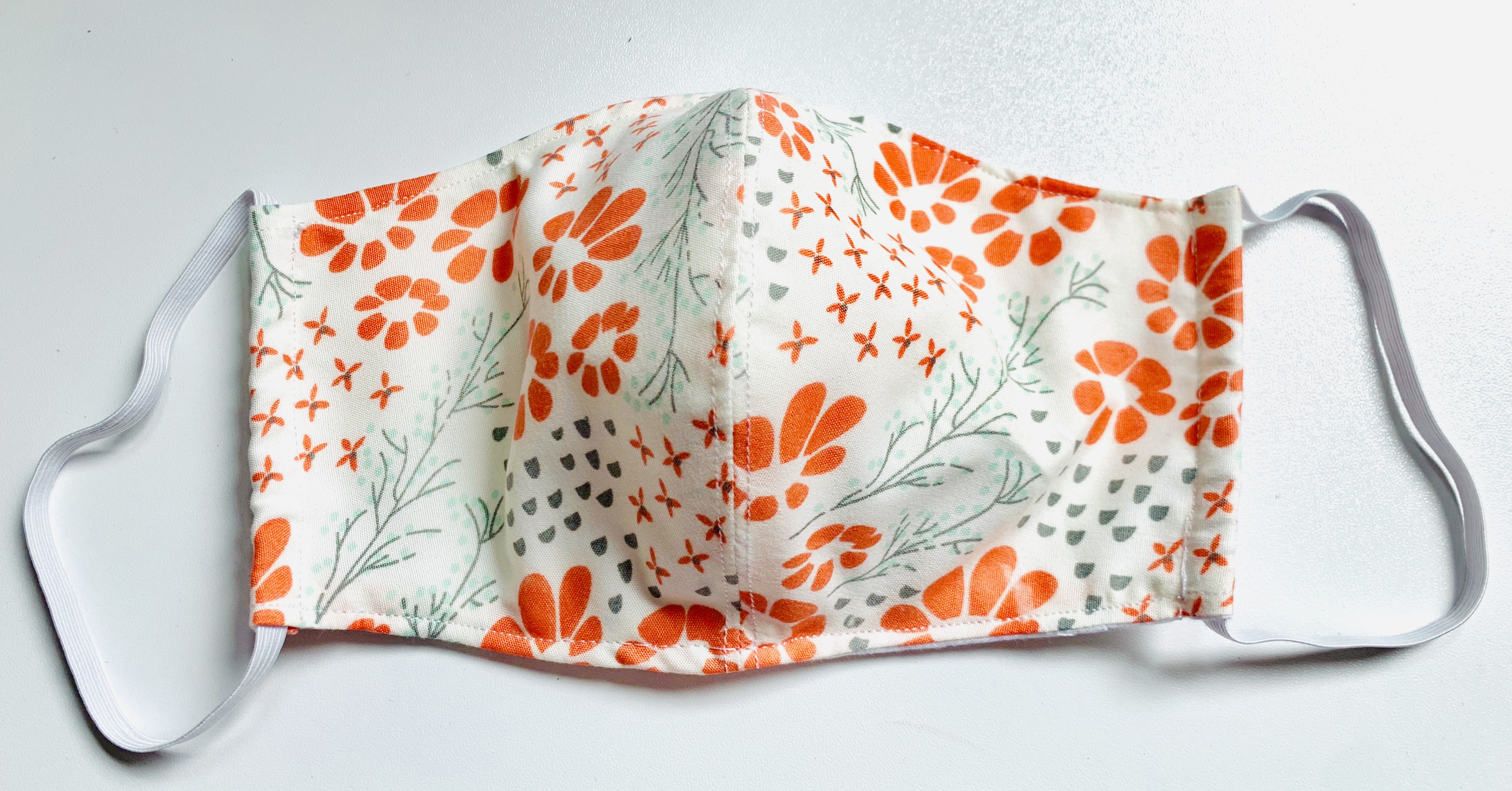 Orange Flower Face Mask - Image 2