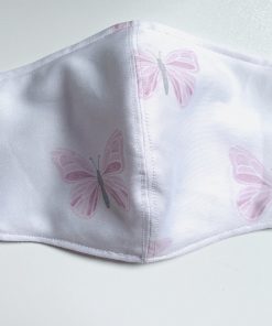 Pink Butterfly Face Mask