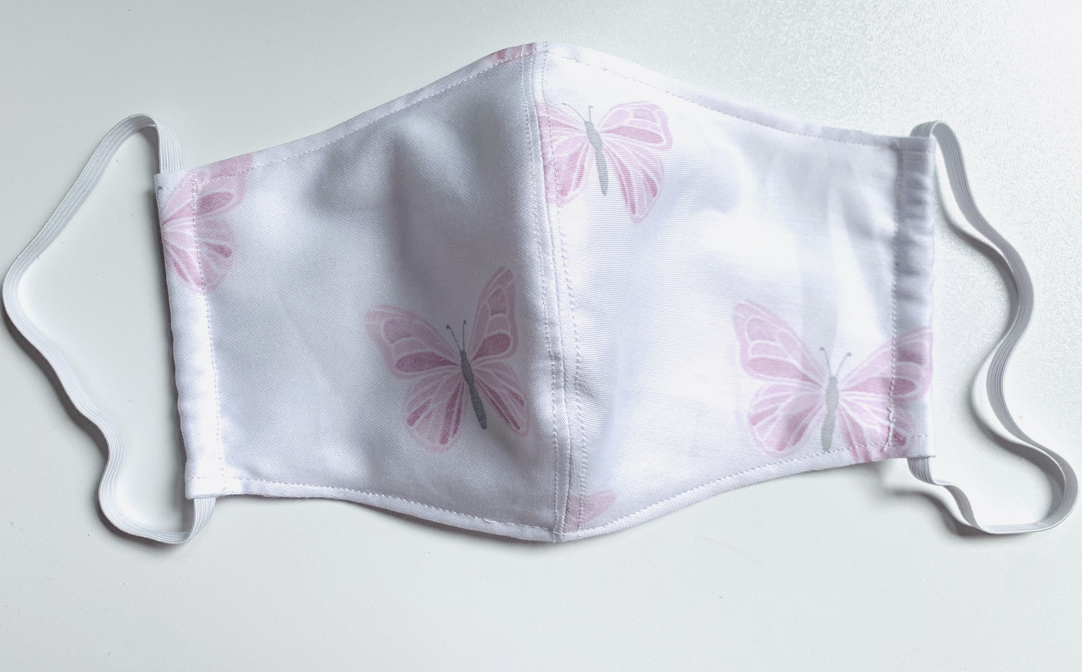 Pink Butterfly Face Mask